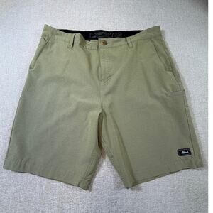 Pelagic Men 38 Khaki Mako Hybrid Shorts Stretch Performance Fishing Boat Wear